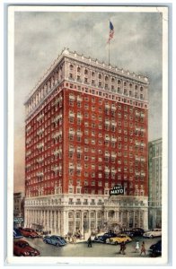 The Mayo Hotel Building Cars Street View Tulsa Oklahoma OK Vintage Postcard