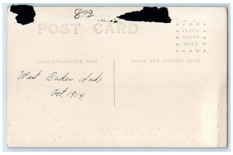 1914 West Baden Springs Indiana Hotel Car Group #2 RPPC Photo Postcard