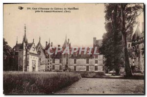 Postcard Old courtyard of the Chateau de Meillant near St Amand Montrond Cher