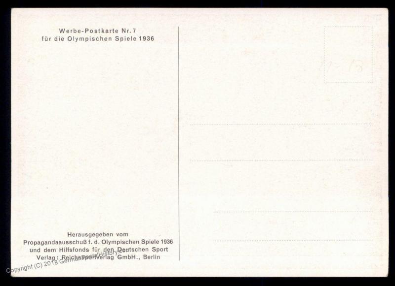 Germany 1936 Olympics Berlin Dietrich Eckart Theater Stadium Card 91313