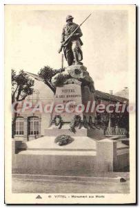Old Postcard Vittel Monument Aux Morts