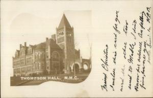 Durham NH College Thompson Hall c1910 Real Photo Postcard