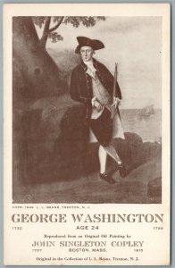 TRENTON NJ GEORGE WASHINGTON'S PORTRAIT L.L. BEANS COLLECTION VINTAGE POSTCARD