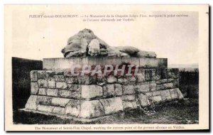 Old Postcard Fleury before Douaumont The Monument of the Chapel of St. Fine L...