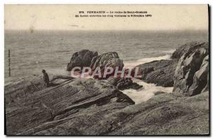 Old Postcard Penmarch La Roche De Saint Guenole or abducted Were the five vic...