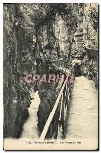 Old Postcard Environs d & # 39Annecy Gorges du Fier