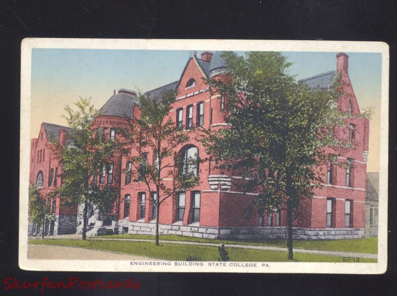 PENN STATE UNIVERSITY STATE COLLEGE PENNSYLVANIA PA. ENGINEERING POSTCARD