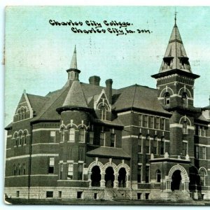 1909 Charles City IA College Photo Gertie Burma Ackley Hampton Mason Castle A4