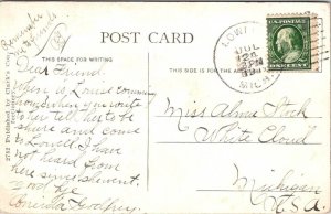 Lowell Michigan City Hall Postcard