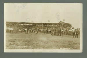 Lander WYOMING RP 1907 FAIRGROUNDS Big Event WILD WEST SHOW? Rodeo CROWD