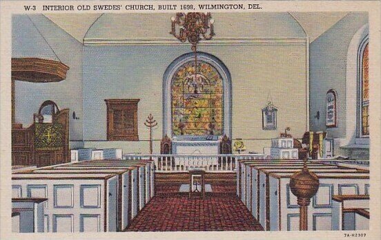 Interior Old Swedes Church Built 1698 Wilmington Delaware