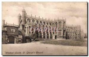 Old Postcard Great Britain Windsor Castle St George & # 39s chapel
