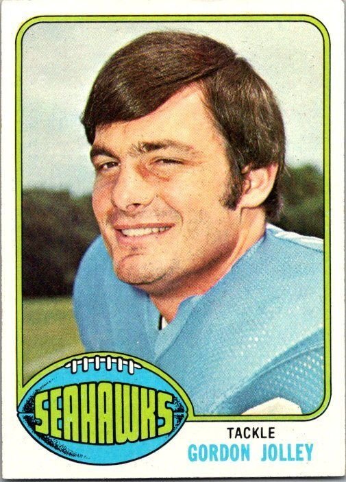 1976 Topps Football Card Gordon Jolly Seattle Seahawks sk4570