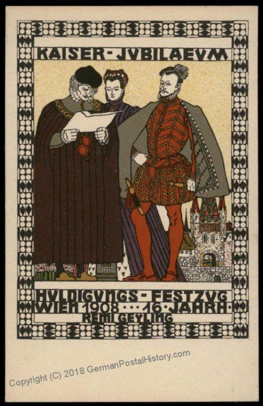 Wiener Werkstaette Nr181 Artist Remigus Geyling 1908 Kaiser FJ Anniversary 71197