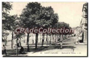 Postcard Old Saint Nazaire Boulevard Ocean