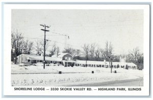 c1940 Shoreline Lodge Skokie Valley Road Highland Park Illinois Vintage Postcard