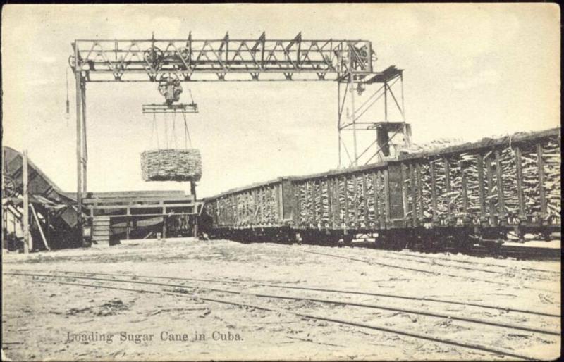 cuba, Loading Sugar Cane in Train (1910)