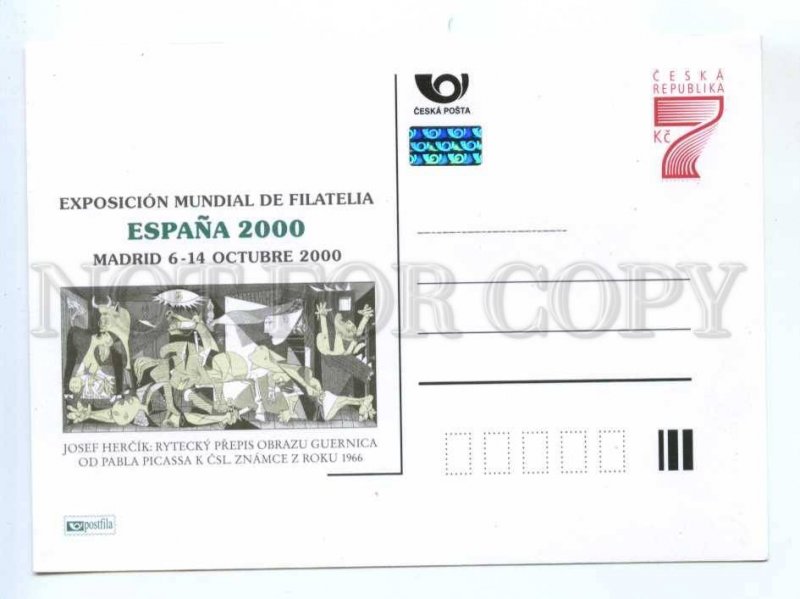 419414 Czech Republic 2000 philatelic exhibition Picasso POSTAL stationery