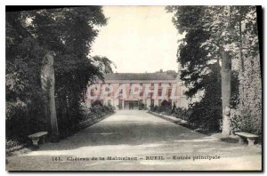 Old Postcard Chateau de Malmaison Rueil main entrance