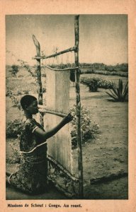 Congo Missions of Scheut Congo Au Rouet Natives Postcard 03.97