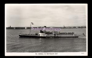 f1286 - Cosens Paddle Steamer - Consul , built 1896 - postcard