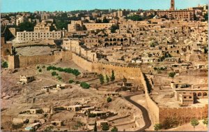 Postcard Israel - Jerusalem and Jordan bird's eye view