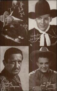 Cowboy Actors 4in1 Exhibit Arcade Card Jack Ingram Fred Gilman Bob Nolan