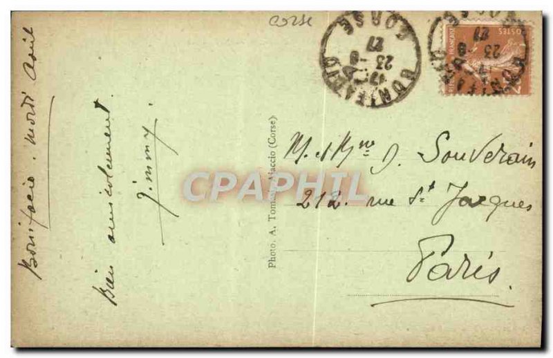 Old Postcard Corsica Bonifacio