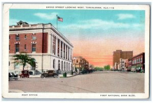 c1920's Post Office First National Bank Building Tuscaloosa AL Postcard