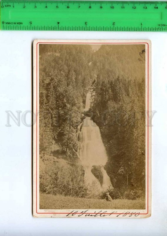 242396 SWITZERLAND Giesbach Brienz 1880 y Braun cabinet photo 