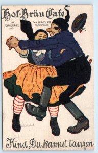 SAN FRANCISCO, CA California ~ Roadside HOF-BRAU CAFE Dancing 1916  Postcard