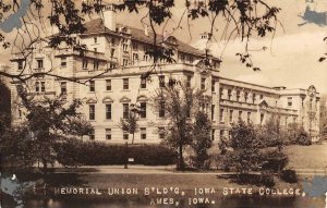 Memorial Union Building Iowa State University Ames Iowa RPPC Real Photo postcard