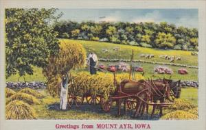 Iowa Greetings From Mount Ayr 1950