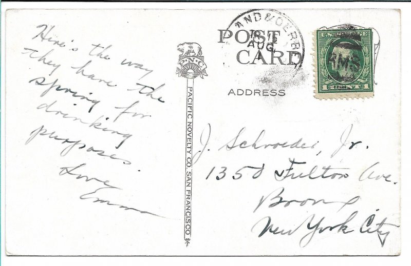 Shasta Springs, CA - Shasta Springs Fountain - Early 1900s