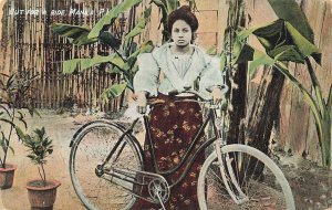 MANILA PHILIPPINES~OUT FOR A RIDE-FAHHRAD-VELO-BICICLETTA-BICYCLE~1910s POSTCARD