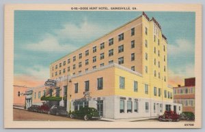 Gainesville Georgia~Dixie Hunt Hotel~Linen Vintage Postcard