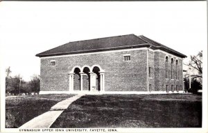 Fayette, IA Iowa  UPPER IOWA UNIVERSITY Gymnasium  ca1920's B&W Vintage Postcard