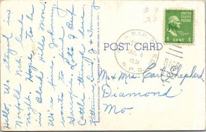 Postcard PARK SCENE Norfolk Nebraska NE AN9467
