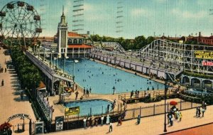 Steeplechase Roller Coaster Ferris Wheel Steeplechase Park, Coney Island, NY P22