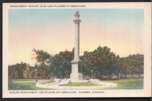 Quebec Wolfe Monument (On Plains of Abraham) - White Border