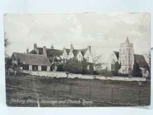 Fosbury Church Vicarage and Church Room Wiltshire Vintage Antique Postcard 1910