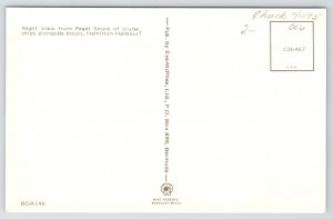 Hamilton Harbor Glowing From Beautiful Light~Reflections~Paget Shore & Docks~Vtg