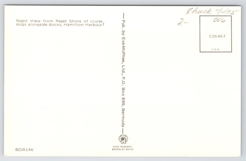 Hamilton Harbor Glowing From Beautiful Light~Reflections~Paget Shore & Docks~Vtg