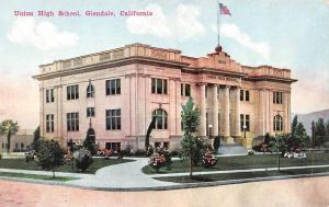 GLENDALE, CA California     UNION HIGH SCHOOL    c1910's Postcard