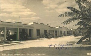 Mexico San Luis Potosi 1940s Kodak Palma Courts autos RPPC  Postcard 22-5968