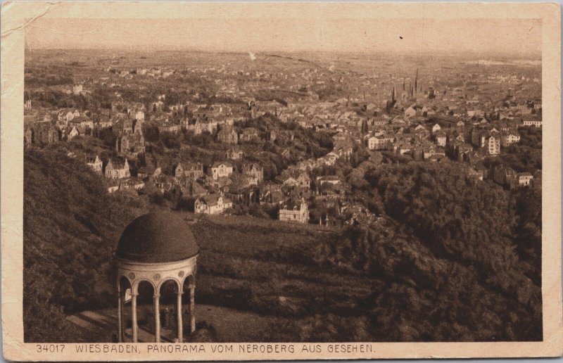 Germany Wiesbaden Panorama vom Neroberg Vintage Postcard C140