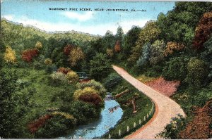 Postcard ROAD SCENE Johnstown Pennsylvania PA AI0586