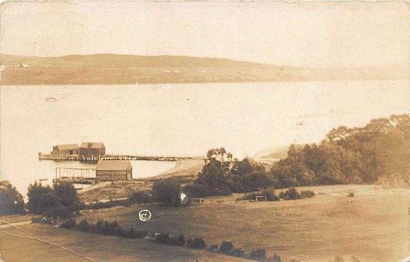 Sawyer ME Steamship Landing in 1916 RPPC Postcard