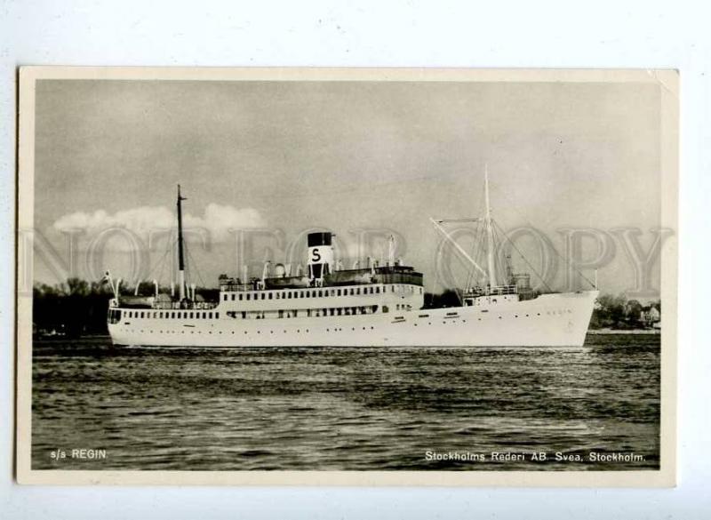 190272 SWEDEN STOCKHOLM ship REGIN Vintage photo postcard