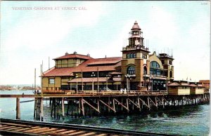 Venice, CA California  VENETIAN GARDENS Amusement Area~Pier  ca1910's Postcard